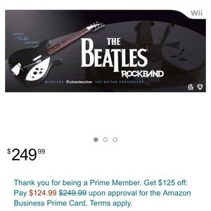 The Beatles: Rock Band Wii Wireless Rickenbacker 325 Guitar